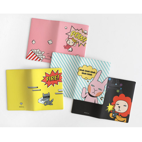 Hellogeeks Pop art RFID blocking passport cover