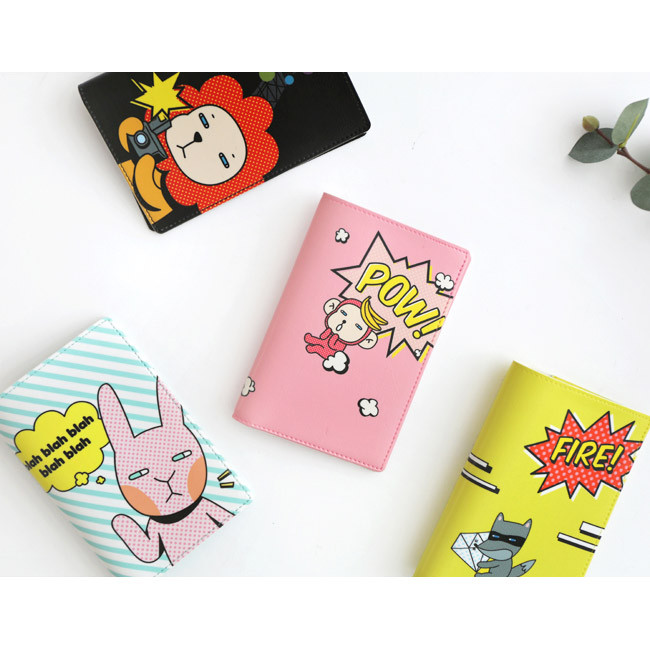Hellogeeks Pop art RFID blocking passport cover
