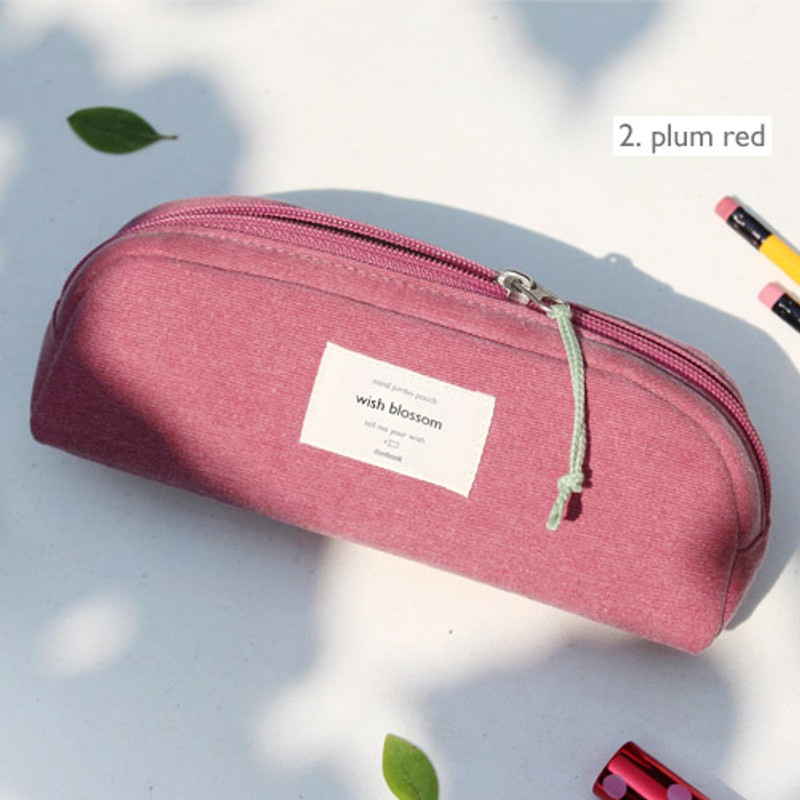 Plum red - Wish blossom mind jumbo pouch Plum red - Wish blossom mind jumbo pouch