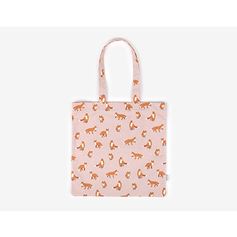 Winter fox pattern oxford eco tote bag Winter fox pattern oxford eco tote bag