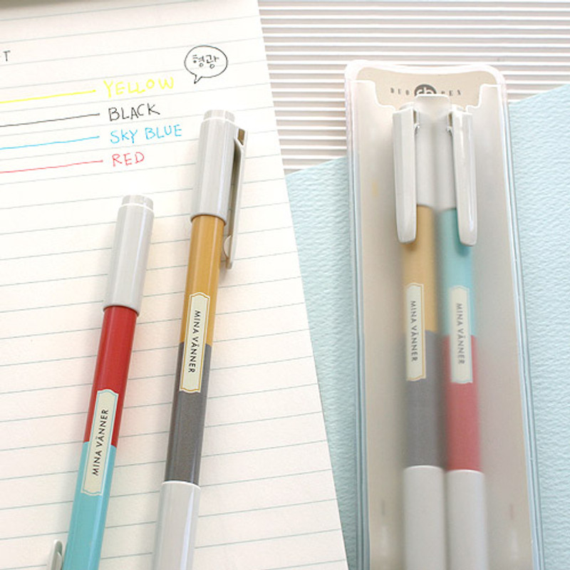 Color - Bright color twin gel pen set Color - Bright color twin gel pen set