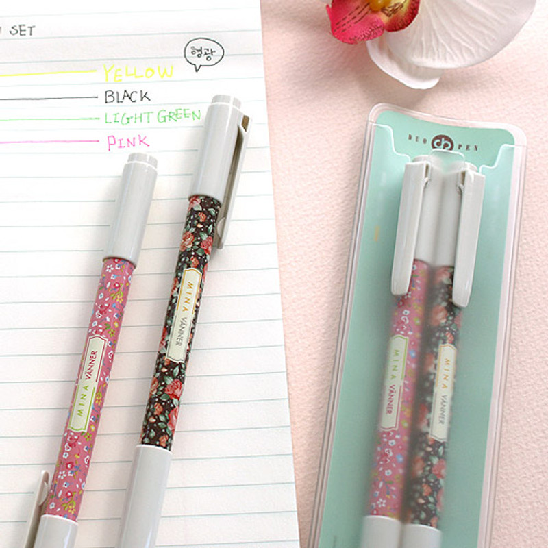 Pattern - Bright color twin gel pen set Pattern - Bright color twin gel pen set