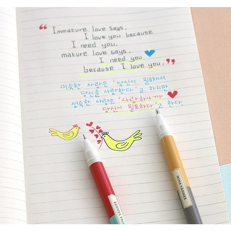 Color - Bright color twin gel pen set Color - Bright color twin gel pen set