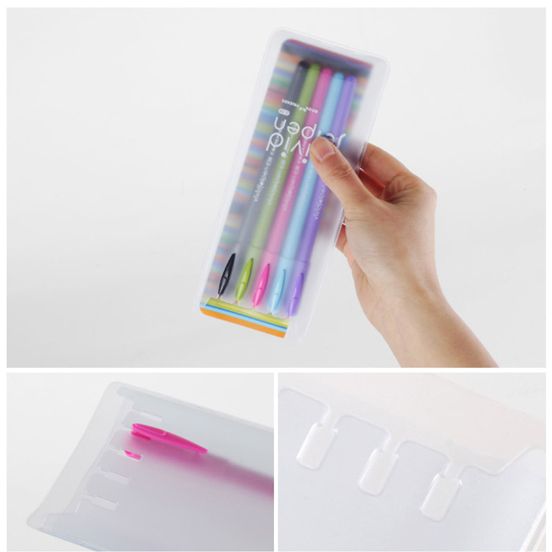 Rainbow vivid color gel pen 0.38mm set of 5 Rainbow vivid color gel pen 0.38mm set of 5