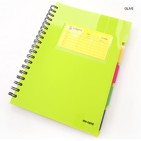 Olive - Color index wirebound my lined notebook