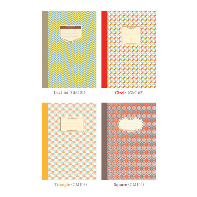 Patterns of Story on geometric motif lined notebook Patterns of Story on geometric motif lined notebook