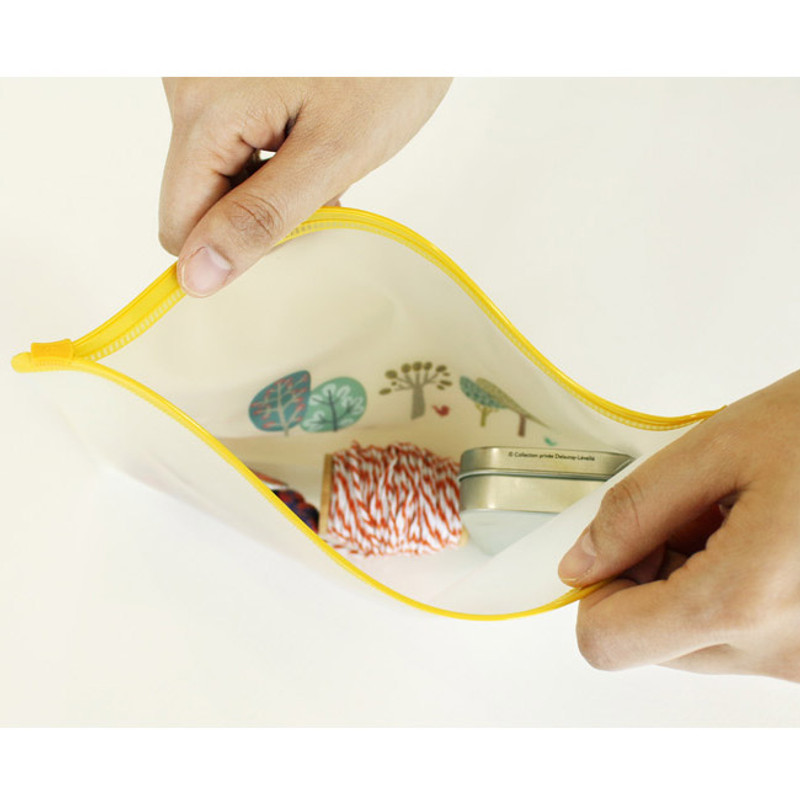 Central Park - Blossom garden clear zip lock large pouch Central Park - Blossom garden clear zip lock large pouch