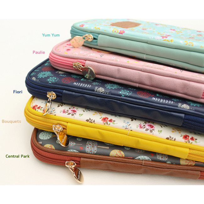 Colors of Blossom garden multi zipper pouch