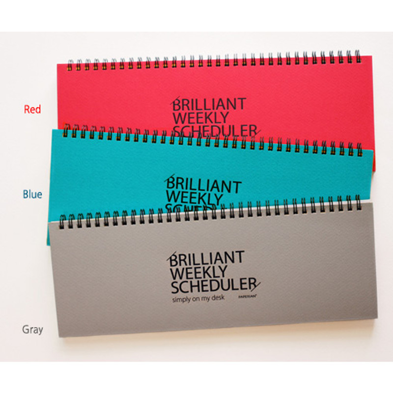 Colors of Brilliant weekly desk scheduler memo note