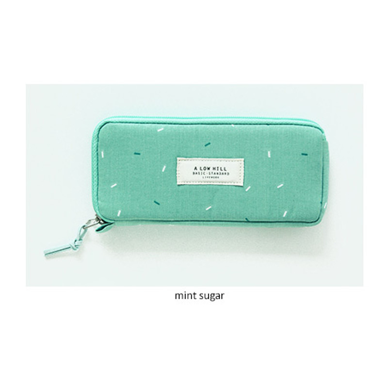 Mint sugar - Basic pattern canvas pencil case pouch Mint sugar - Basic pattern canvas pencil case pouch