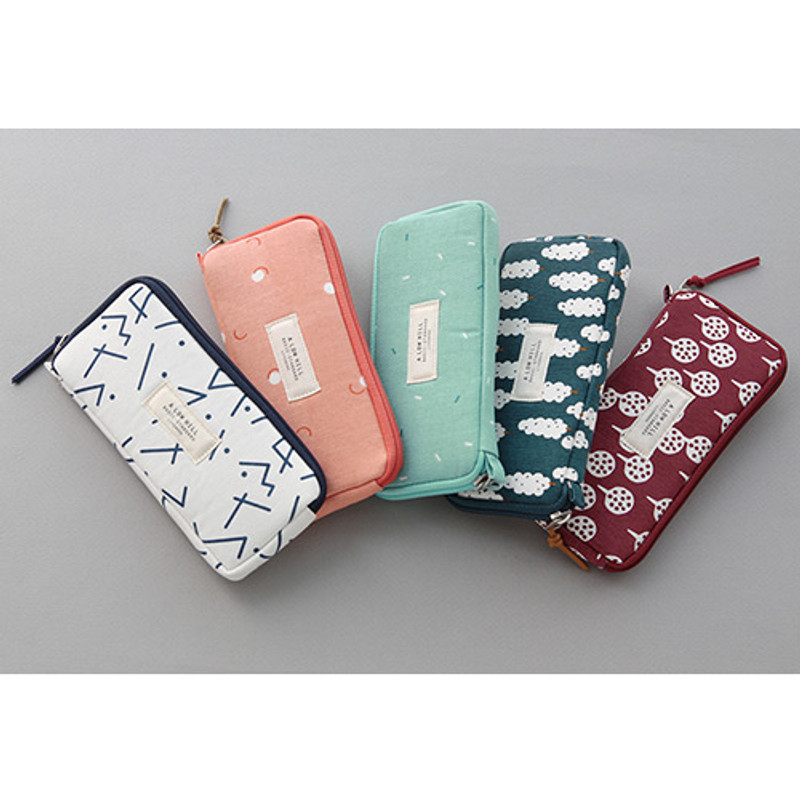 Basic pattern canvas pencil case pouch Basic pattern canvas pencil case pouch