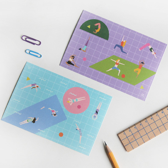 I'll go with you illustration message card