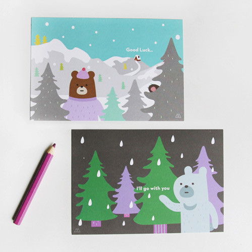 I'll go with you illustration message card