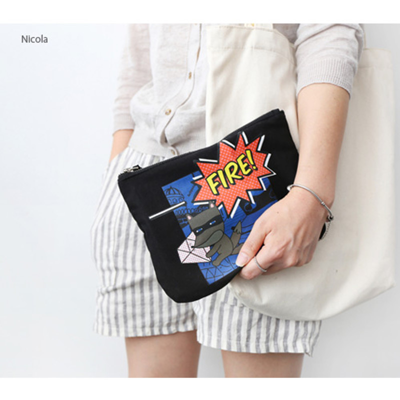 Nicola - Hellogeeks pop art canvas pouch Nicola - Hellogeeks pop art canvas pouch