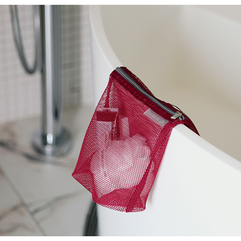 Burgundy - Travelus long mesh pouch ver.3