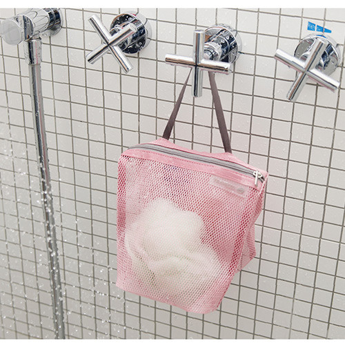 Soft pink - Travelus long mesh pouch ver.3