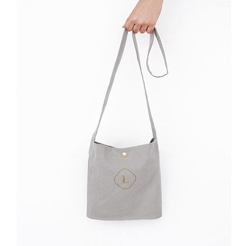 Gray - Linen 6 eco crossbody shoulder bag