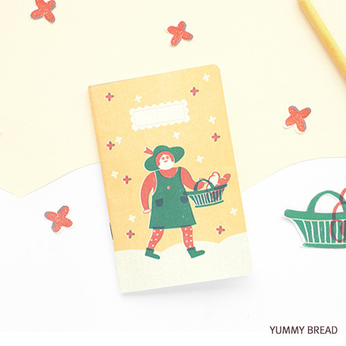 Yummy bread - Breezy day small lined notebook