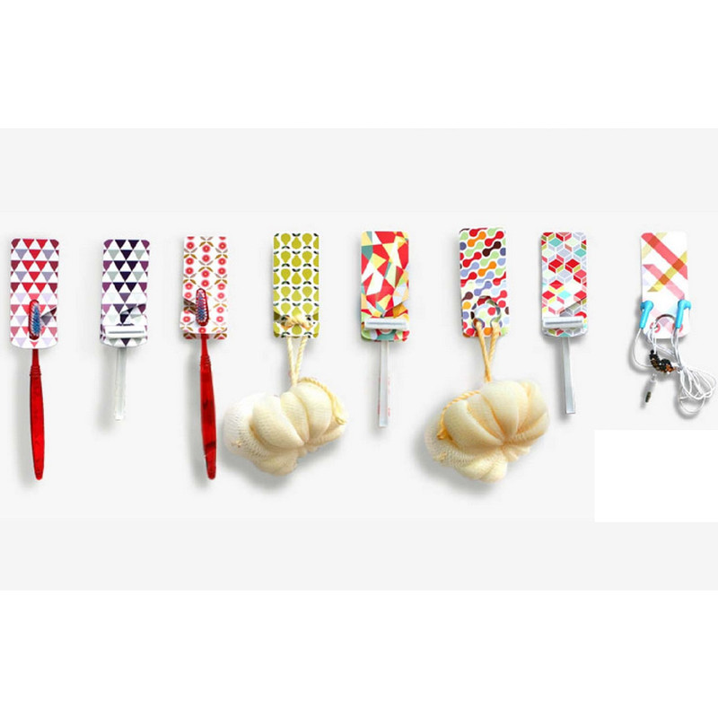 Pattern bathroom & desk adhesive tape hanger