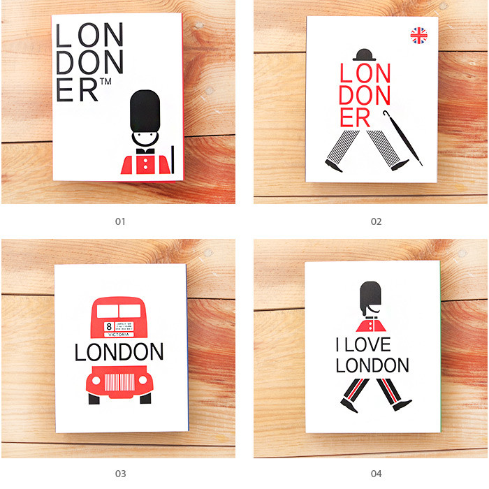 London folding memo note set