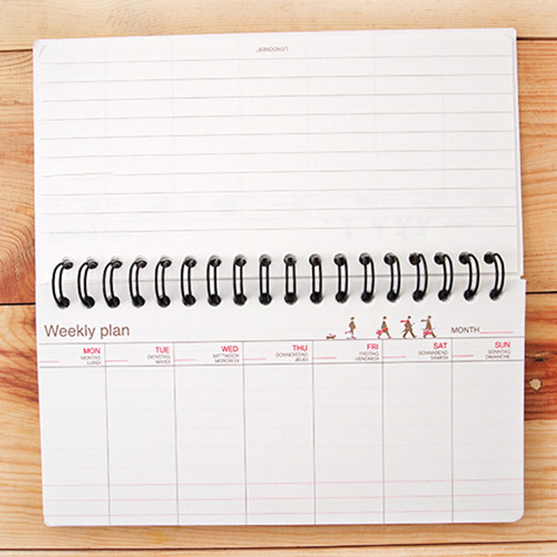 London wirebound desk weekly planner scheduler London wirebound desk weekly planner scheduler
