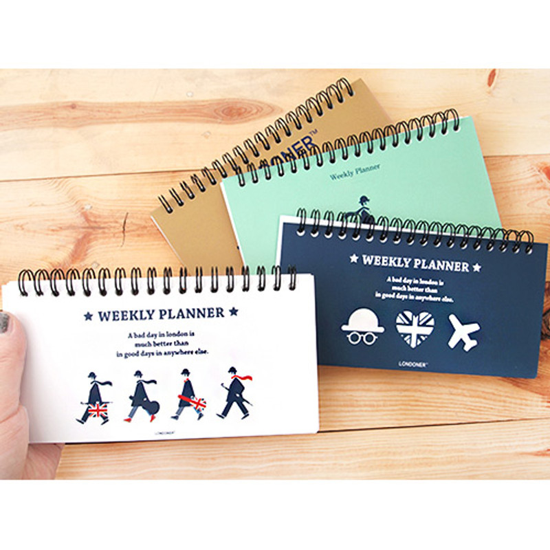 London wirebound desk weekly planner scheduler London wirebound desk weekly planner scheduler