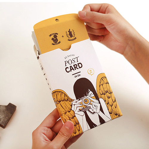 Moon illustration postcard set