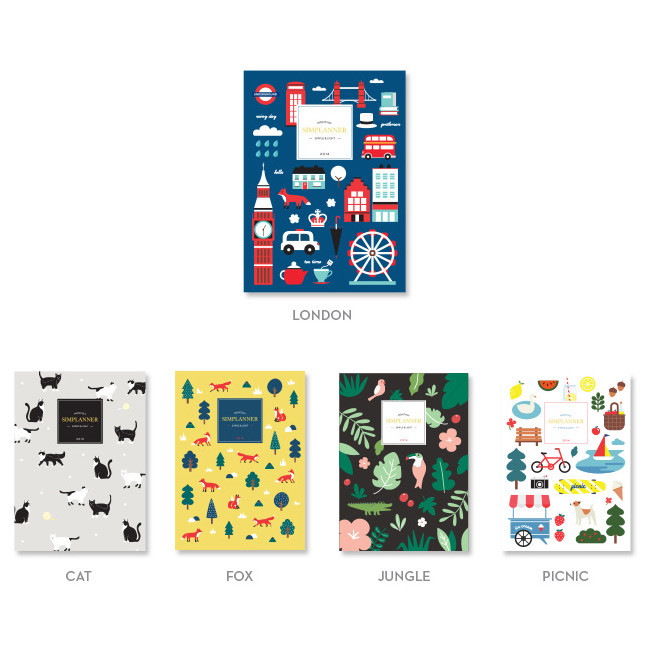 2016 Simple light monthly small dated planner 