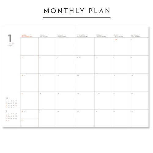 Monthly plan