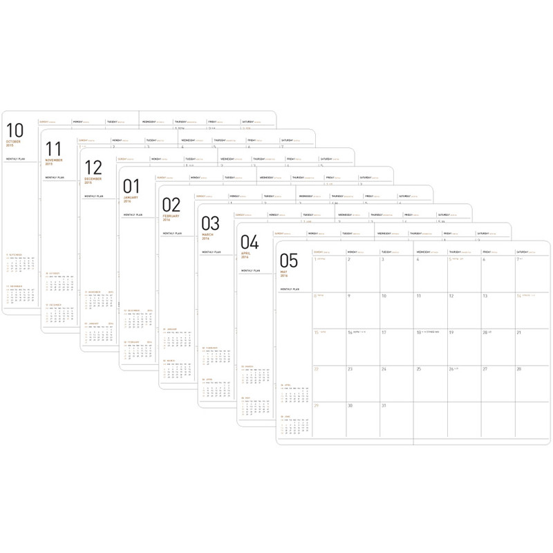 Monthly plan - 2016 Pattern monthly dated planner