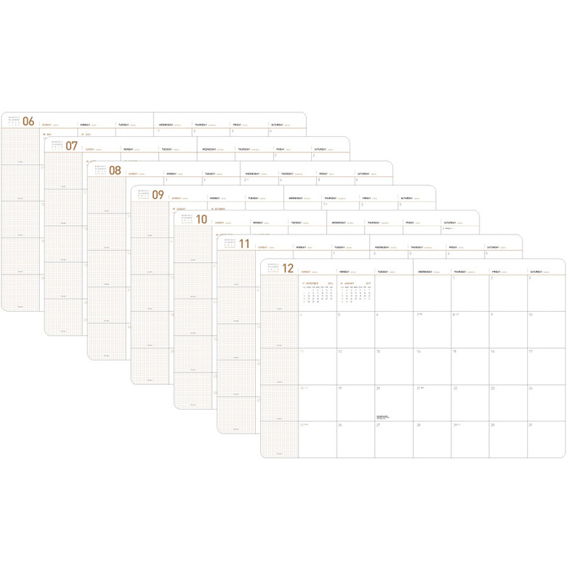 Monthly plan - 2016 Premium big monthly dated planer