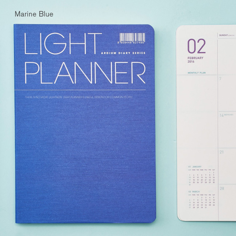 Marine blue - 2016 Ardium Light dated planner