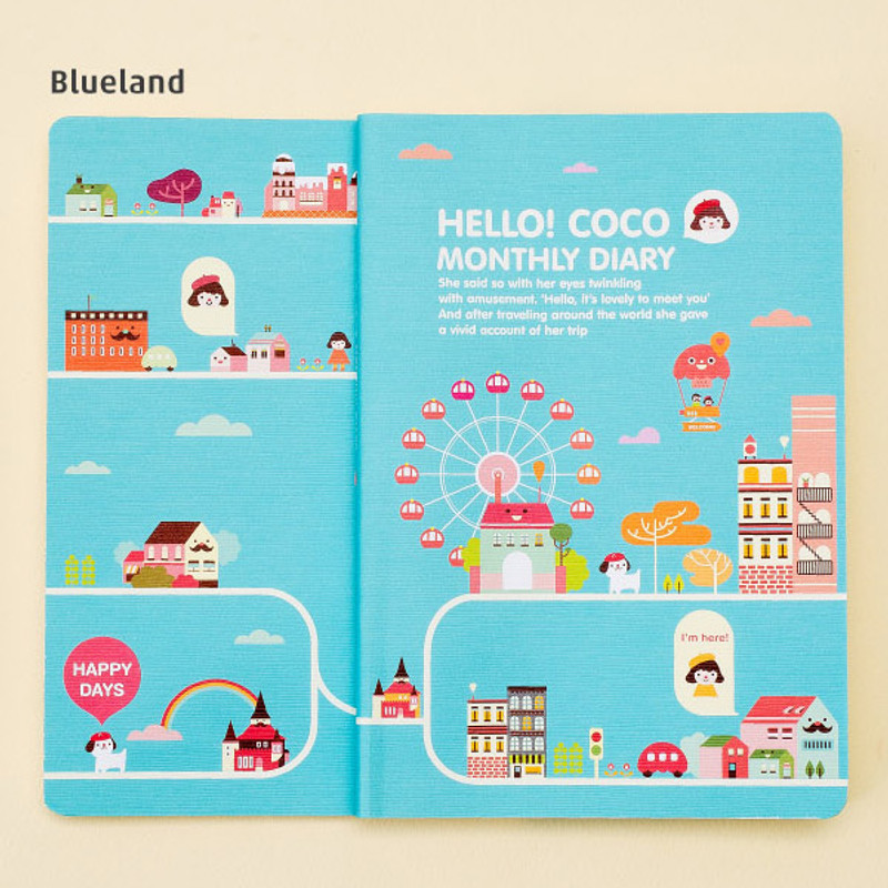 Blueland - 2016 Hello coco monthly dated diary