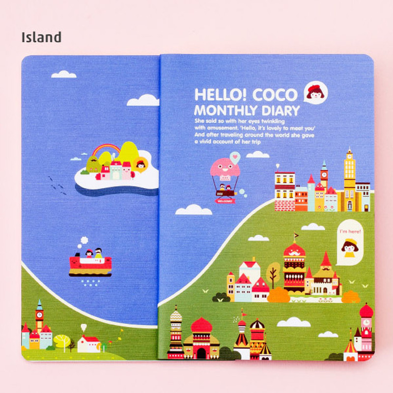 Island - 2016 Hello coco monthly dated diary