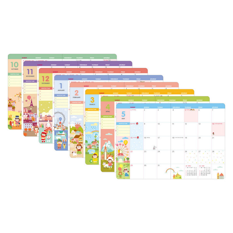 Monthly plan - 2016 Hello little coco monthly dated diary