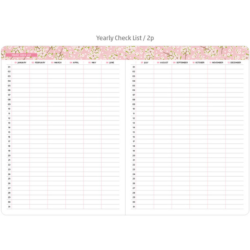 Yearly check list - Animal undated small monthly journal Yearly check list - Animal undated small monthly journal