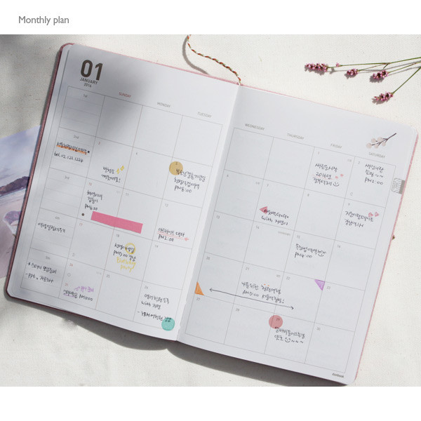 Monthly plan - 2016 Wish blossom mind dated large diary