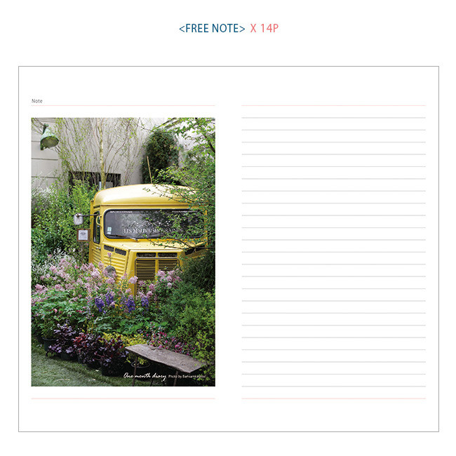 Free note - 2016 Paris one month undated diary