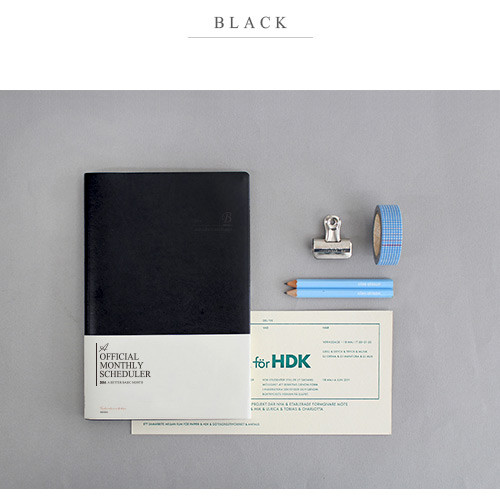 Black - 2016 The basic official dated monthly small scheduler