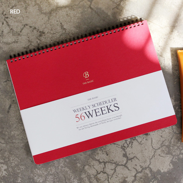 Red - 2016 The basic wirebound 56 weekly scheduler