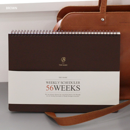 Brown - 2016 The basic wirebound 56 weekly scheduler