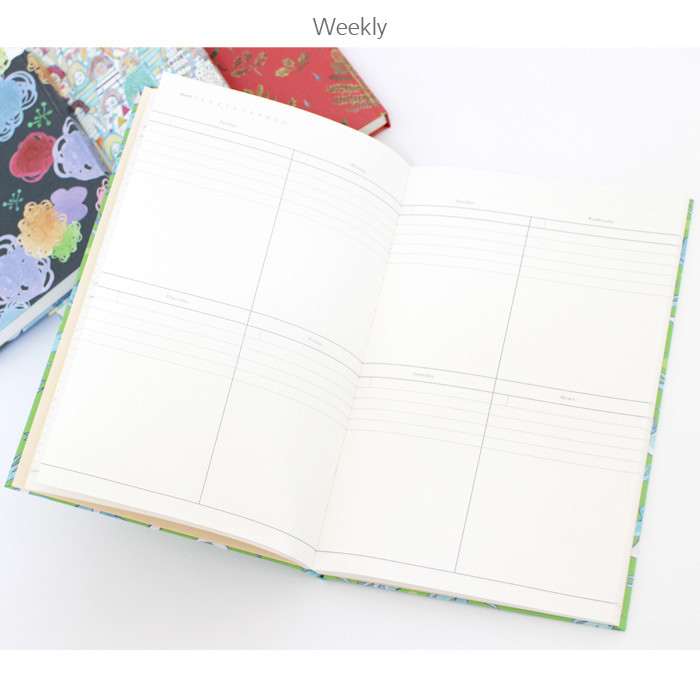 Weekly - D pattern undated diary scheduler