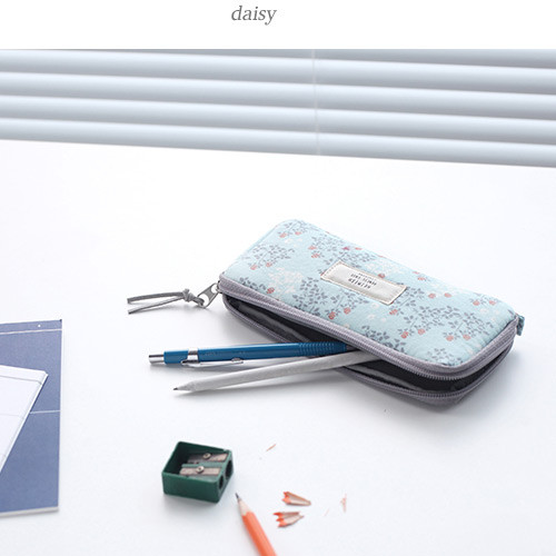 Daisy - Heimish flower pattern canvas pencil pouch