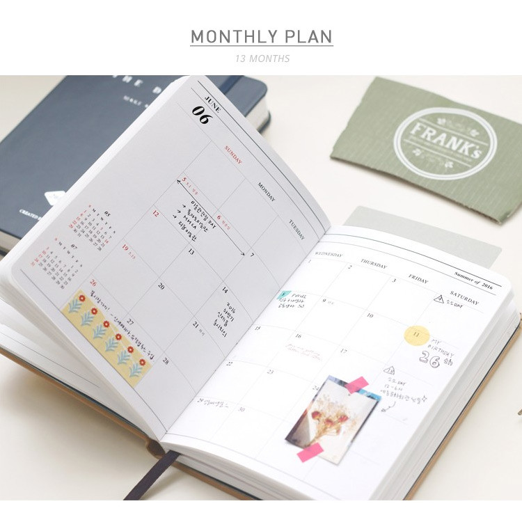 Monthly plan - 2016 Iconic Make a day the diary