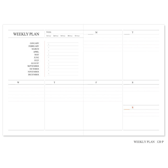 Weekly plan - 2016 The basic official undated diary