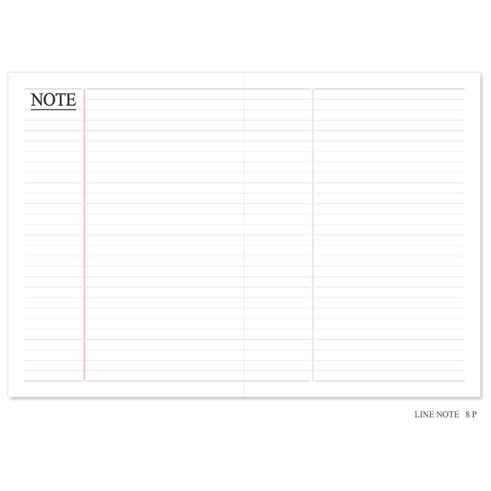 Line note - 2016 The basic official undated diary