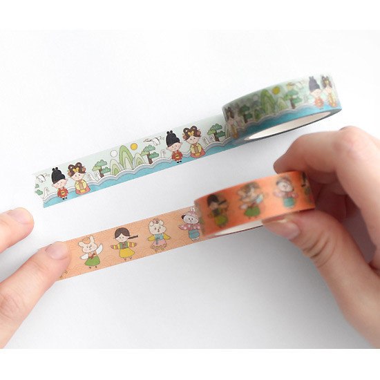 B - Hello Korea pattern washi masking tape
