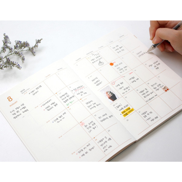 Monthly plan - 2016 Record weekly dated large planner