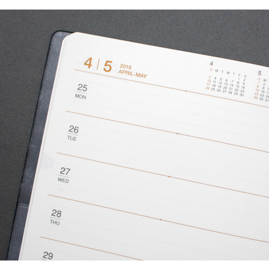 Weekly plan - 2016 Record weekly dated large planner