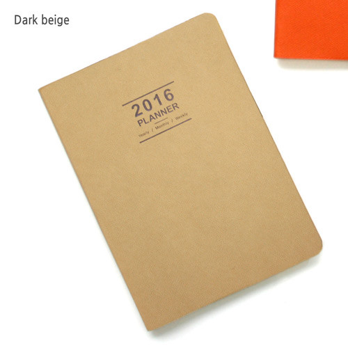 Dark beige - 2016 Record weekly dated large planner